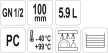 YATO Vas plastic catering GN 1/2 100 mm (YG-00401)