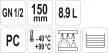 YATO Vas plastic catering GN 1/2 150 mm (YG-00402)