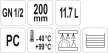 YATO Vas plastic catering GN 1/2 200 mm (YG-00403)