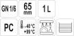 YATO Vas plastic catering GN 1/6 65 mm (YG-00425)