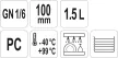 YATO Vas plastic catering GN 1/6 100 mm (YG-00426)
