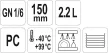 YATO Vas plastic catering GN 1/6 150 mm (YG-00427)