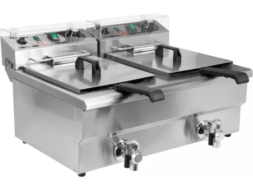 YATO Friteuză cu robinet de scurgere 2×16 l (YG-04634)