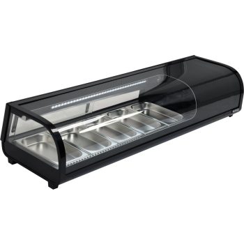   YATO Vitrină frigorifică pentru ingrediente 1350x420x265 mm neagră (YG-05001)