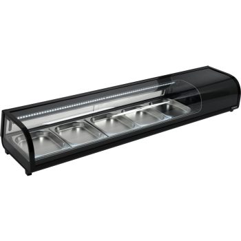   YATO Vitrină frigorifică pentru ingrediente 1800x420x265 mm neagră (YG-05005)