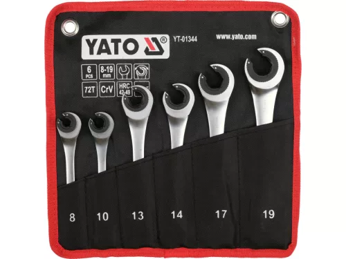 YATO set chei combinate deschise cu clichet, 6 piese (YT-01344)
