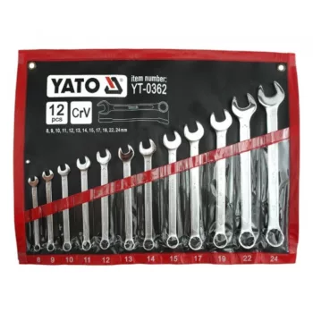   YATO Set chei combinate stea–inelară 12 bucăți 8–24 mm CrV (YT-0362)