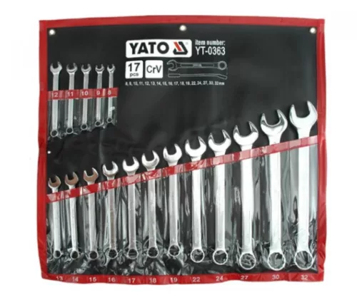 YATO Set chei combinate stea–inelară 17 bucăți 8–32 mm CrV (YT-0363)