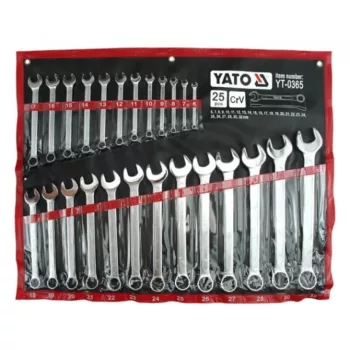   YATO Set chei combinate stea–inelară 25 bucăți 6–32 mm CrV (YT-0365)