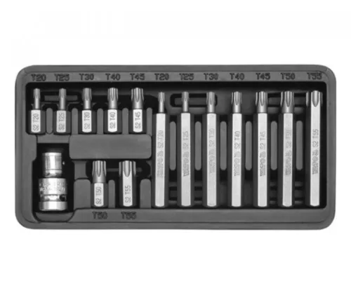 YATO Set biți Torx 15 piese 1/2": T20–T55 (YT-0411)