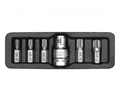 YATO Set biți SPLINE 6 piese M5–M12 L=30 mm 1/2" (YT-0414)