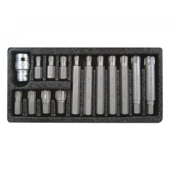   YATO Set biți RIBE 15 piese M6–M14 L=30 mm 1/2" (YT-0419)
