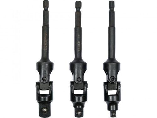 YATO Set 3 adaptoare cardanice pentru bormașină 1/4"-3/8"-1/2" (YT-04641)