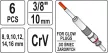 YATO Set chei pentru bujii incandescente 6 piese (YT-05339)