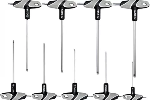 YATO Set chei în T 9 piese Torx tamperproof S2 (YT-05615)