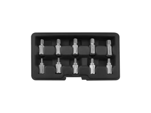 YATO Set extractoare șuruburi deteriorate, 10 buc. (Torx interior, imbus și spline) (YT-05890)