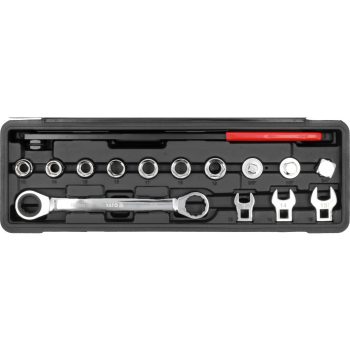   YATO Set montaj curea canelată 15 piese cu clichet (YT-06279)