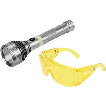 YATO Lanternă UV acumulator + ochelari (YT-08588)