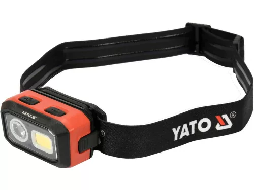 YATO Lanternă frontală LED acumulator/ baterii, 500 lm cu senzor mișcare (YT-08593)