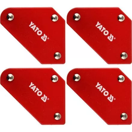 YATO Set mini-suporturi magnetice pentru sudură 4 piese, 4,5 kg, 45°/90°/135° (YT-08677)