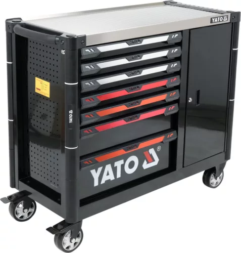 YATO Căruț scule cu 8 sertare și spațiu suplimentar de depozitare 1100x990x480 mm (YT-09033)