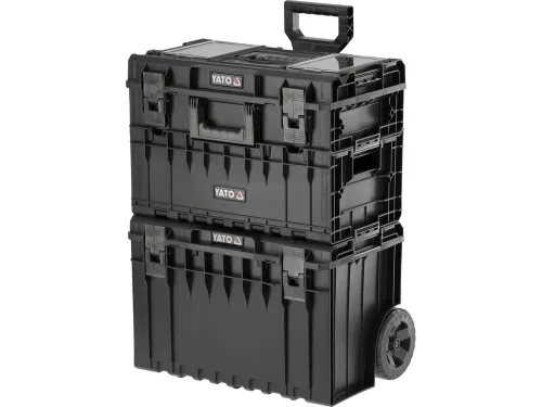 YATO Sistem ladă de scule cu roți 3 piese 585x425x810 mm (YT-09161)