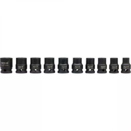 YATO Set tubulare pentru impact 1/2" 10 piese 10–22 mm (YT-1025)