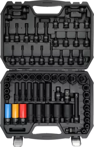 YATO SET TUBULARE ȘI BIȚI 1/2", 64 piese (YT-10260)