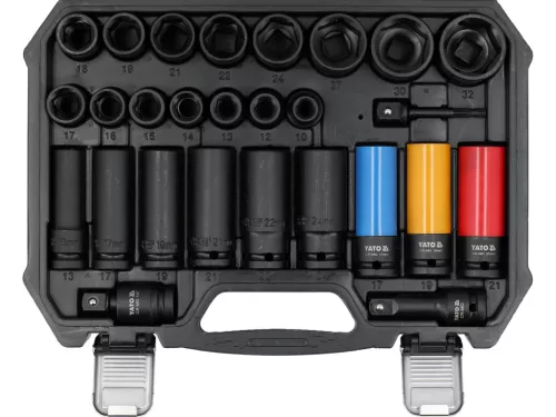 YATO set chei tubulare de impact 1/2", 27 piese (YT-10558)