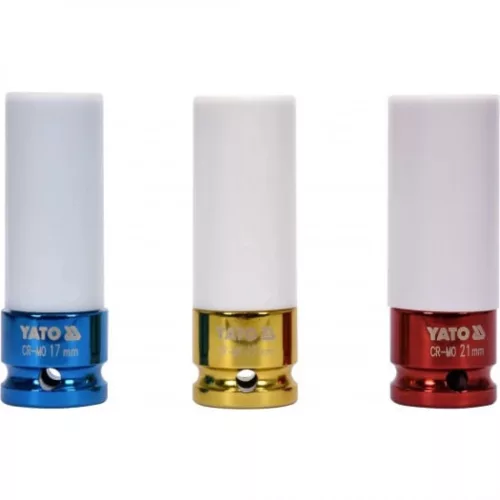 YATO Set tubulare pentru jante aliaj 3 piese 1/2" 17, 19, 21 mm (YT-1056)