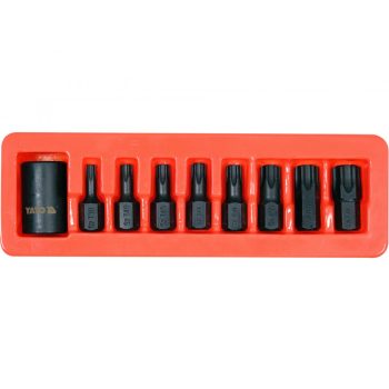   YATO Set biți Torx pentru mașină 1/2", 9 piese, cu adaptor tubular (YT-10664)
