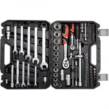   YATO Set chei tubulare 82 piese 1/2": 14–24 mm, 1/4": 4–14 mm CrV (YT-12691)