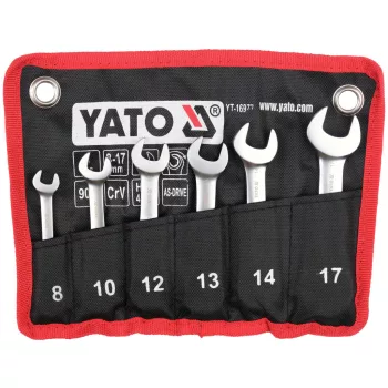   YATO set chei combinate articulate cu clichet scurte 7 piese 8–19 mm (YT-16977)