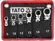 YATO set chei combinate articulate cu clichet scurte 7 piese 8–19 mm (YT-16977)