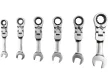 YATO set chei combinate articulate cu clichet scurte 7 piese 8–19 mm (YT-16977)