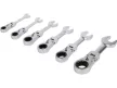 YATO set chei combinate articulate cu clichet scurte 7 piese 8–19 mm (YT-16977)