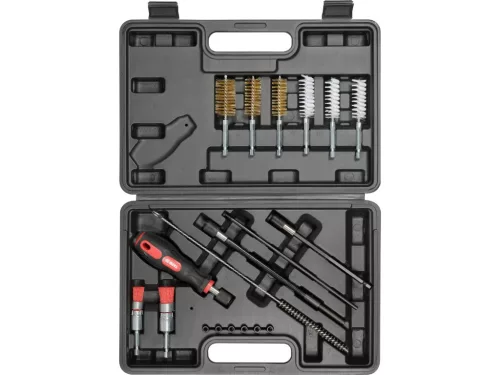 YATO Set curățare injectoare 19 piese 1/4", inox, perii plastic și alamă (YT-17623)