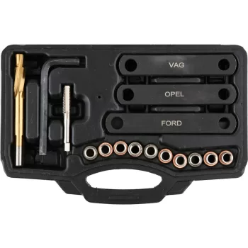   YATO Set reparație filet etrier frână 16 piese M9×1,25 mm HSS (YT-17700)