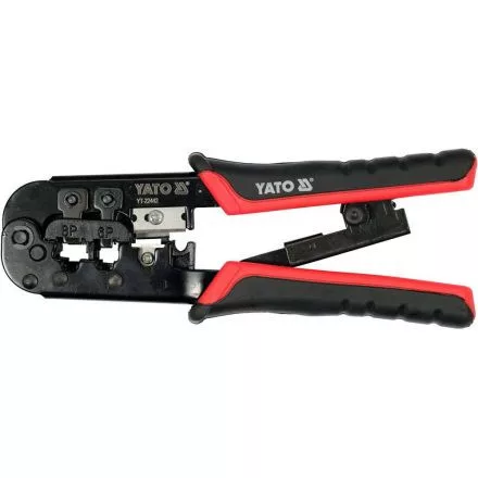 YATO Clește de sertizat pentru conectori UTP (RJ45) și telefon (RJ11) (YT-22442)