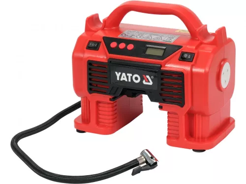 YATO Compresor cu acumulator 11 bar 18 V (fără acumulator și încărcător) + adaptor 12 V brichetă auto (YT-23248)
