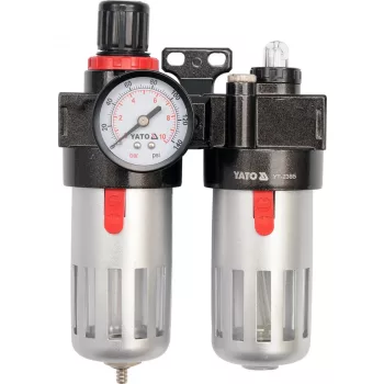   YATO Filtru de aer cu regulator de presiune și lubrificator 1/4" 90 cm³ (YT-2385)