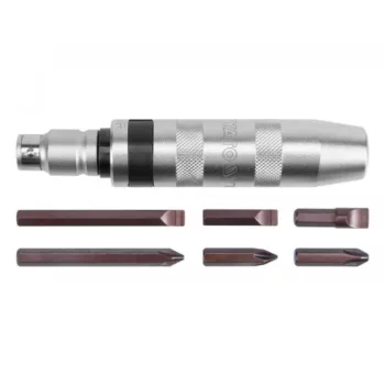 YATO Șurubelniță pentru lovire + 6 biți (YT-2801)