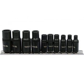   YATO Set adaptoare pentru tarozi și tubulare 10 piese 1/4", 3/8" (YT-29280)