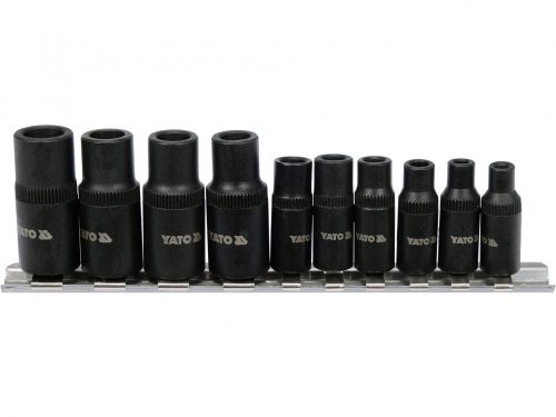 YATO Set adaptoare pentru tarozi și tubulare 10 piese 1/4", 3/8" (YT-29280)