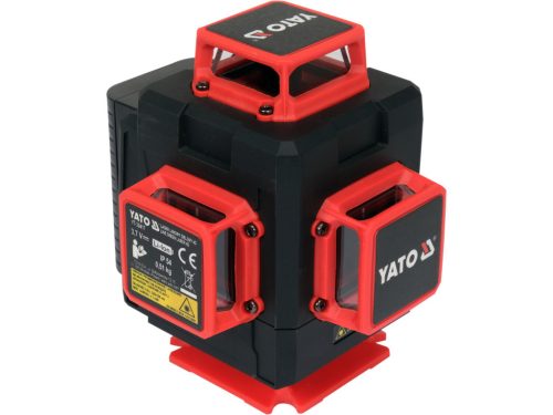 YATO Nivelă laser liniară 4D A+, verde, 1/4", IP54, 520–530 nm, 30 m (2×4,0 Ah/3,7 V) + mini trepied, 16 linii (YT-30417)