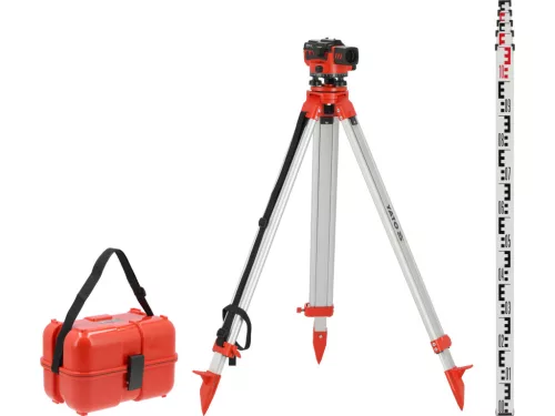 YATO Nivela optică geodezică cu accesorii 32X + riglă 5 m + trepied (YT-30553)