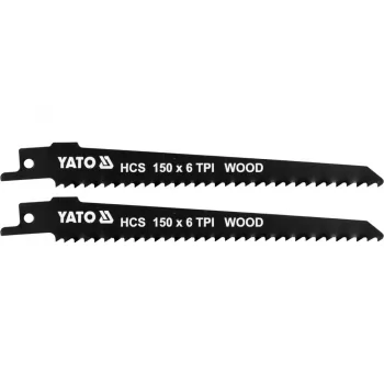   YATO Pânză ferăstrău sabie pentru lemn 150/1,0 mm 6 TPI HCS (2 buc/set) (YT-33922)
