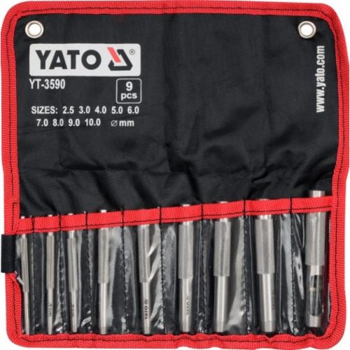 YATO Set poansoane pentru piele 9 piese 2,5–10 mm (YT-3590)