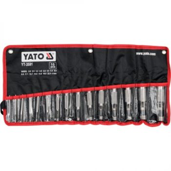 YATO Set poansoane pentru piele 15 piese 2–22 mm (YT-3591)