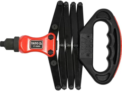 YATO Clește nituri tip acordeon 2,4–6,4 mm 250–810 mm (YT-36060)